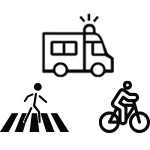 Safety Roads - white background