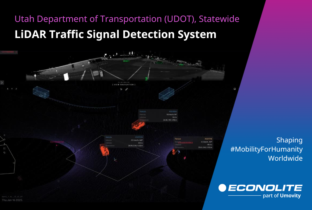 Econolite Selected to Deploy Lidar Traffic Signal Detection System in Utah